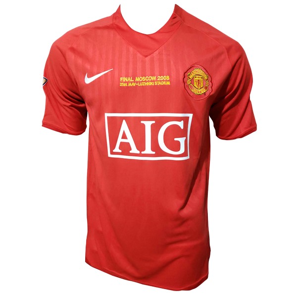 Camiseta Manchester United Replica Primera Ropa Retro 2007 2008 Rojo